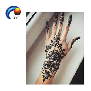 Bride Hands Tattoo Sticker Stencils Henna Stencil with Mehndi Design