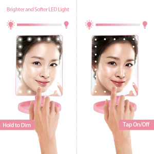 Custom Beauty Vanity Compact Magnifying Smart Led Makeup Mirror With Lights