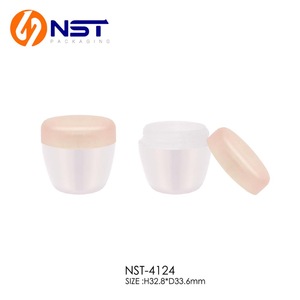 Cylinder cosmetic packaging eye shadow powder case in plastic