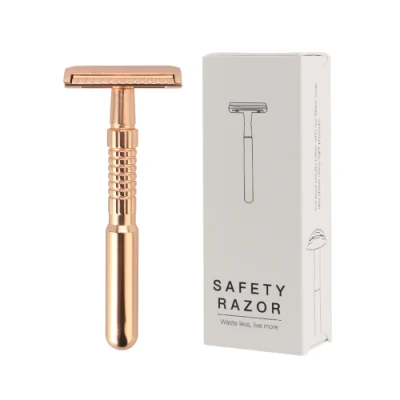 D674 Zinc Alloy Material Double Edge Classic Three Pieces Design Metal Razor Zero Waste Wet Shaver Safety Razor