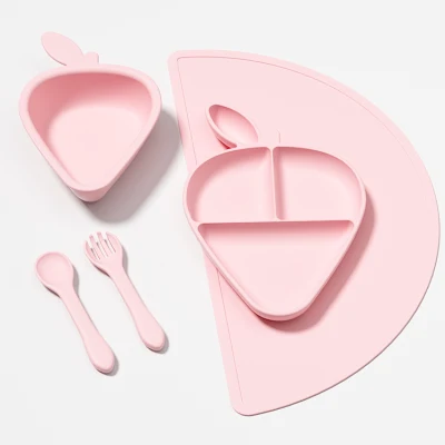 FDA Food Grade Silicone Baby Tableware Bowl Platecup Set