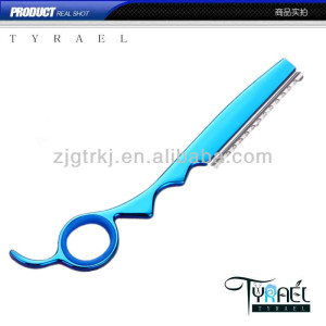 Feather razor style Bule Titanium Hair Shaving Razor TR007B