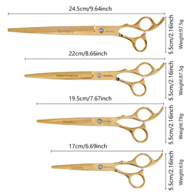 Four Sizes Scissor Gold Professional Hairdresser Beauty Products Beauty Instrument