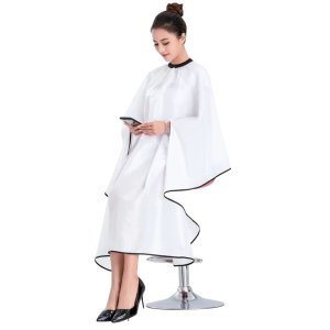 Hairdresser Gown Apron Waterproof polyester Hair Styling Black custom Barber cape