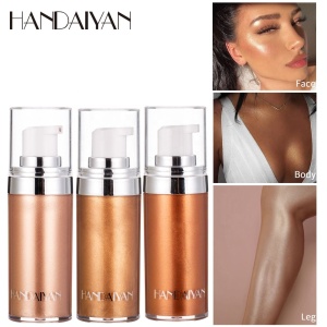 HANDAIYAN 20ml Metallic Liquid Highlighter Face& Body Luminizer Shimmer Shine Makeup Highlighter Palette Body Bronzer