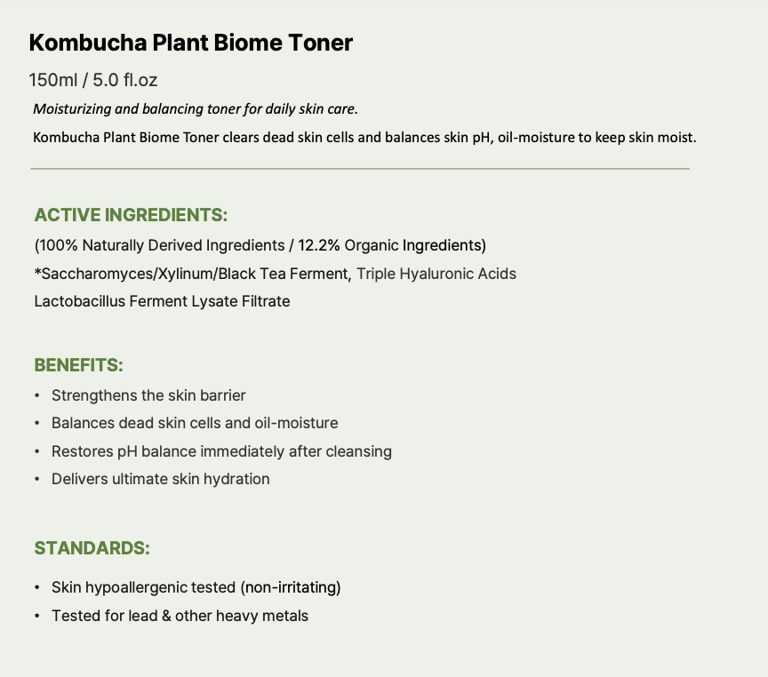 [Her bloom] Kombucha Plant Biome Toner, skin care 