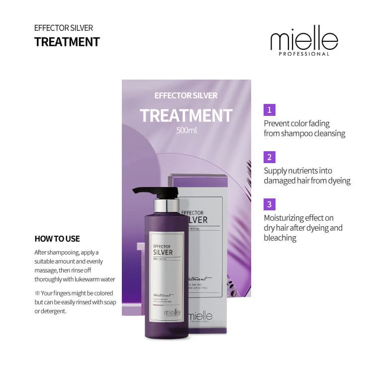 Long Lasting Anti Yellow Shampoo Treatment and Essence Oil Made in Korea