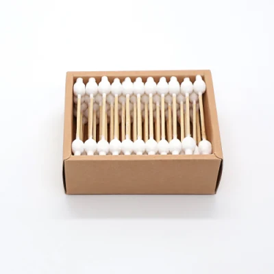 Makeup Cleaning Sterilized Double Sided Cotton Buds Natural Cotton Swab OEM