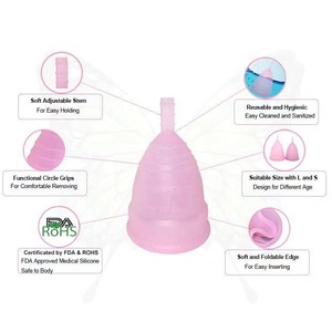 Menstrual Cups 100% FDA Medical Reusable Medical Silicone Soft Menstrual Period Cup