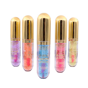 MINISTAR 24K Gold Lip Oil Moisturizing Nourishing Temperature Color Changing 3D Lip Plumping Lip Gloss