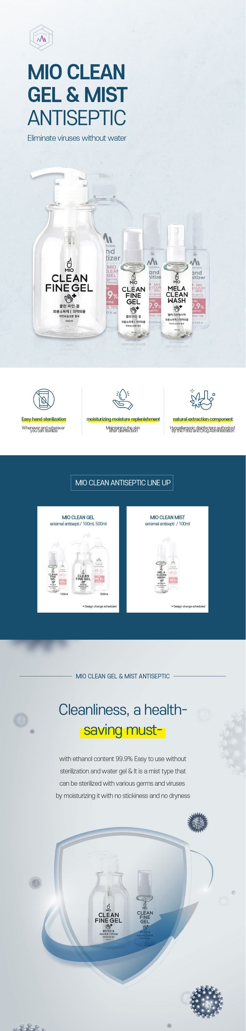 MIO CLEAN SANITIZER (Hand Sanitizer Ethanol 70%)