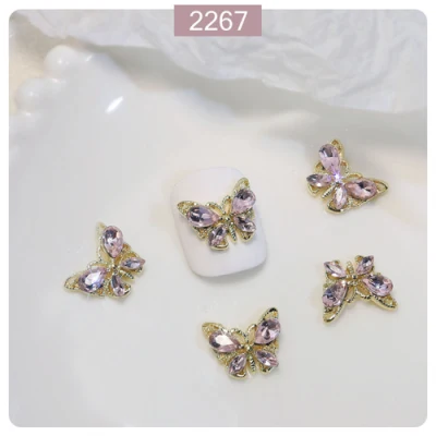 Nail Art Decorations Butterfly Nail Stones Dream Crystal Butterfly Zircon New Super Flash Stereo Alloy Nail Butterfly Accessories