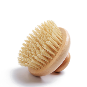 Natural sisal vegan bristle bamboo and round body brush