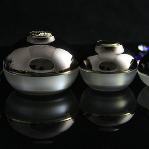 New cosmetic container sample empty pink coffee color luxury cosmetics jars for face cream