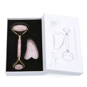 New rose quartz face massage roller handheld facial massager