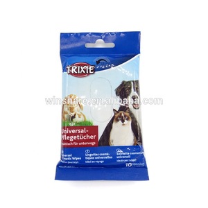 OEM Multi-purpose antibacterial deep Cleaning And Grooming Pet Wet Wipes 10pcs