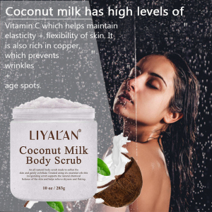 OEM Natural Organic Moisturizing Exfoliator Body Private Label Milk Coconut Scrub