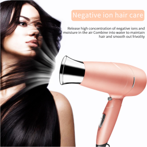 Pink hair dryer for custom package private logo home use safe professional dryer high end quality PTC heating hair dryer