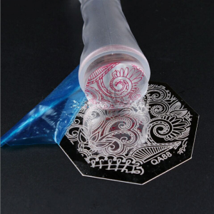 Popular Transparent Silicone Nail Art Stamping Stamp Stamper Nail Art Tool  Nail Stamper