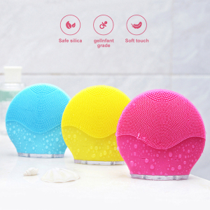 Portable Personal Use Sonic Face Cleansing Washing Machine Massage Electric Silicone Facial Cleansing Brush