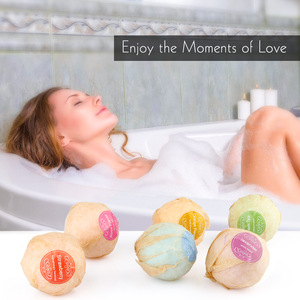 Private label custom natural organic fizzy bath bomb gift set natural