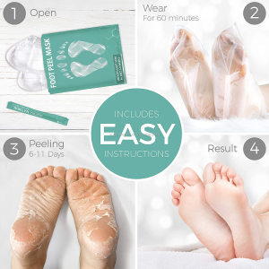Private Label Foot Peel Mask Smooth Skin, Removes & Repairs Rough Heels Exfoliating Peeling Natural Treatment Foot Mask