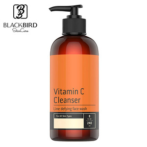 Private Label Skin Whitening Deep Cleansing Comfortable Organic Vitamin C Foam Facial Cleanser