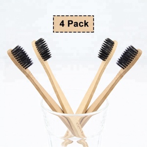 Soft Bristle Type 100% Natural Biodegradable Bamboo Charcoal Toothbrush Private Label