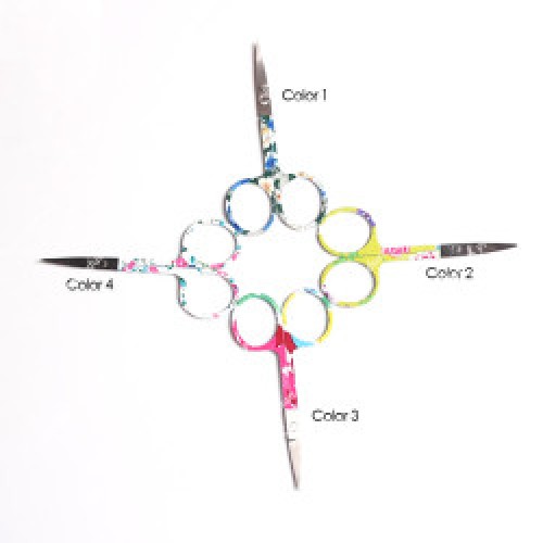 Stainless Steel European Style Rainbow Color Beautiful Crane Scissors eyebrow Beard Beauty Shear Fabric Cutting Scissors