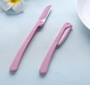 Three Piece Pink Manuel Eyebrow Razor