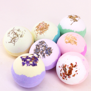 Wholesale Natural Handmade Bath Bombs Bubble Fizzer Bombe De Bain Home SPA Soap Moisturize Sea Salt Rose Essential oil Bathbombs