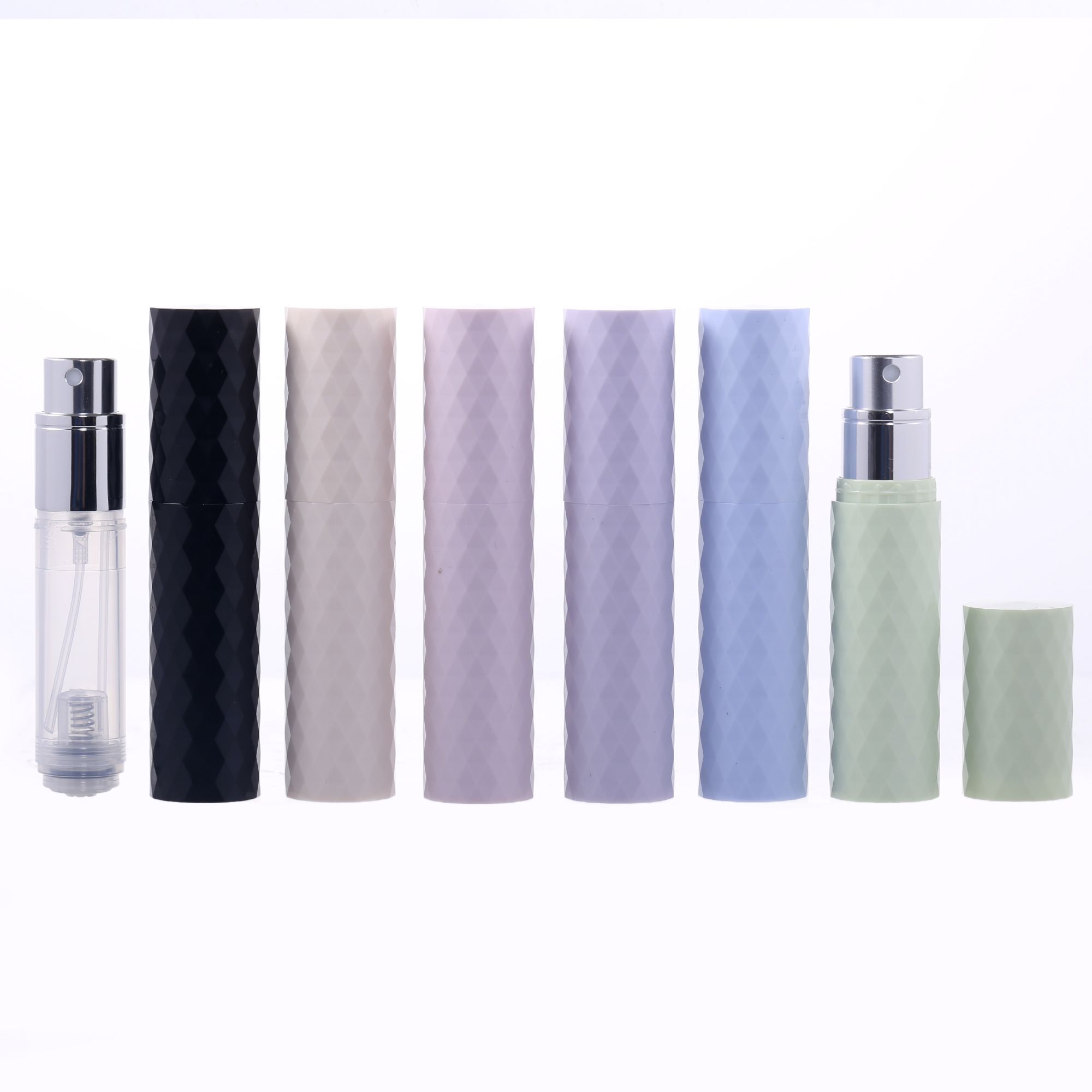 5ml ABS Shell 6 Stock Color Bottom-fill Refillable Perfume Atomizer with PP Inner Bottle