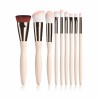 Custom High Quality 9Pcs Makeup Brush Set with Silicone Bag