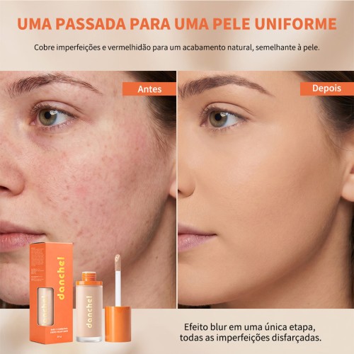 Matte Concealer Liquid Foundation 2-in-1 Foundation and Concealer Evens Out Skin Tone Long-lasting Foundation