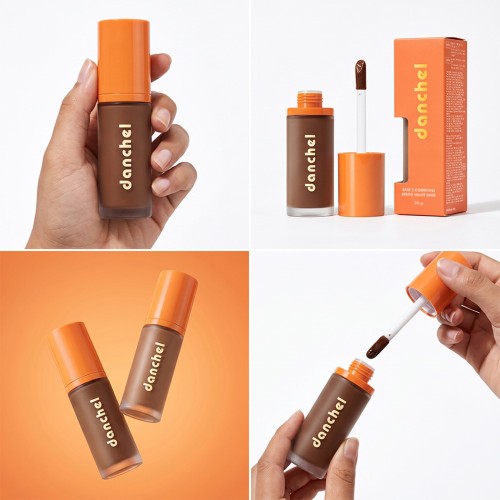 Matte Concealer Liquid Foundation 2-in-1 Foundation and Concealer Evens Out Skin Tone Long-lasting Foundation