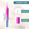 Blackhead Removal Tweezer Acne Blemish Stainless Steel Blemish Extractor Tool Acne Whitehead Pimple Bend Curved Tweezer (Multi)