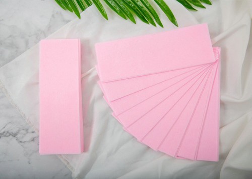 Nonwoven Fabric 100% Polyester Disposable Depilatory Pink Hair Removal Wax Strips