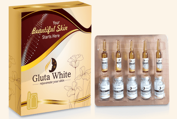 Gluta White Glutathione Skin Whitening and Anti Aging 10 Sessions Injection