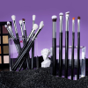 Wholesale Professional Eye Makeup Brush Set Custom Logo Black Handle Synthetic Eyeshadow Blending Brushes Kit
