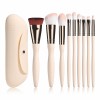 Custom High Quality 9Pcs Makeup Brush Set with Silicone Bag