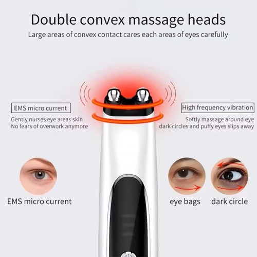 EMS Eye Massager Microcurrent Vibration Beauty Device Anti-Wrinkle Skin Tightening Eyebrow Lift Eye Bags Removal
