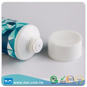 120ml transparent clear cosmetic tube screen printing matte tube