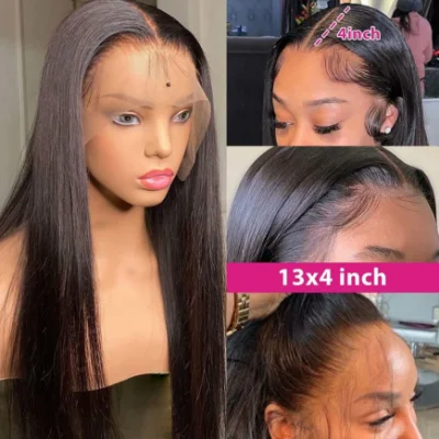 150% Density HD 13*4 Lace Remy Human Hair for Black Women Wholesale Brazilian Virgin Hair Transparent Lace Frontal Wig