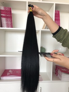 18inch 1gram/Strands 10A* Russian Remy Double Drawn Stick/I-Tip 100% Human Hair Extensions