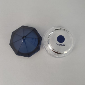 5g blue diamond shaped cream jar,eye cream container, Conical glitter powder jar