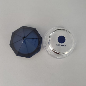 5g blue diamond shaped cream jar,eye cream container, Conical glitter powder jar