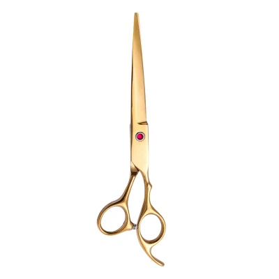 7inch Japan Steel High Quality Golden Dog Hair Grooming Scissors