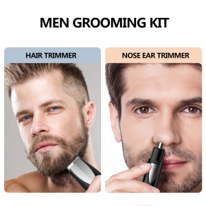 All In 1 Grooming Set Nose Beard Eyebrow Rechargeable Electric Nose Hair Trimmer