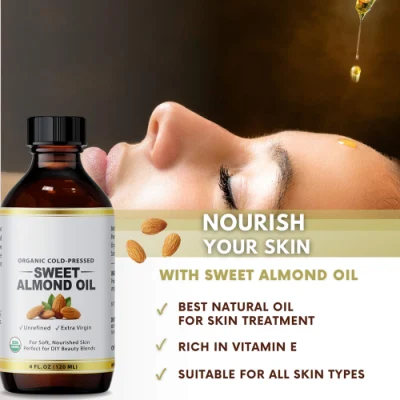 Beauty Cosmetics Skin Care Sweet Almond Oil for Soft Nourished Skin
