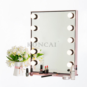 CE Certificated Pure Aluminum Frame Hollywood Style LED lighted Makeup Mirror,Mirror Changing Easily